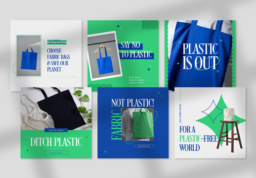 Stop Plastic Social Media Set