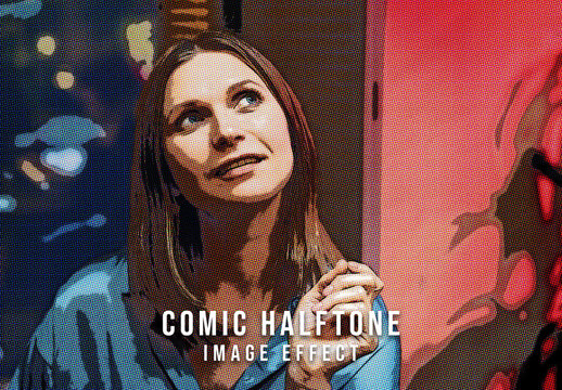 Comic Halftone Image Effect