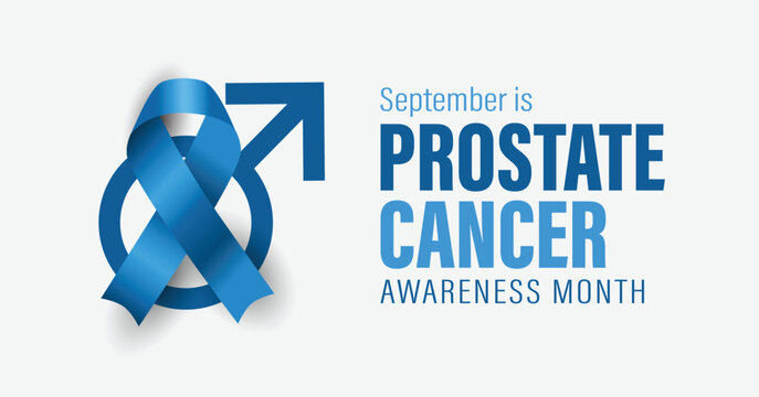 September is Prostate Cancer Awareness Month vector campaign banner.