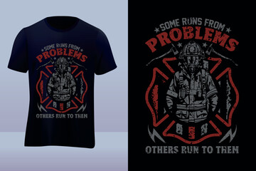 Firefighter premium vector  t-shirt design