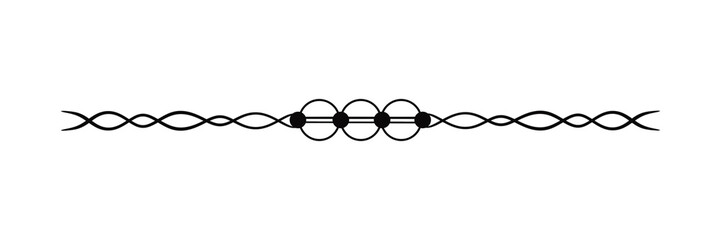 Vintage Black Chain Border. Can be used as a Text Divider.