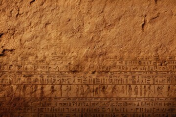 Ancient hieroglyphics texture background, weathered and engraved stone surface, historic and mystical backdrop, rare and archaeological