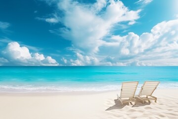 Fototapeta na wymiar Tropical beach with white sand.