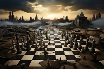 Post-apocalyptic chess board.