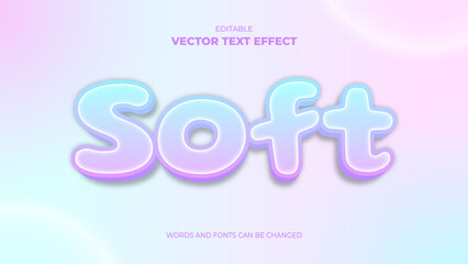 colorful soft editable 3d text effect