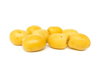 Fresh date palm yellow chemical free placed on a white background.
