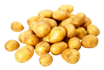 Fresh Potatoes on Transparent PNG Background