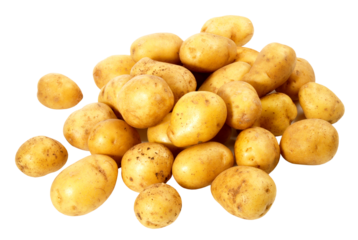 Fresh Potatoes on Transparent PNG Background