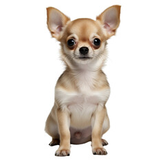 Cute chihuahua full body on white background