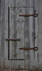 Wooden door. Old rustic background.