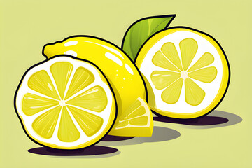 lemon and lime. generative ai
