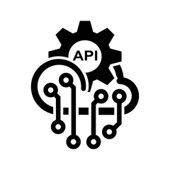 API Icon. Cloud api icon. Application programing interface web service isolated on background