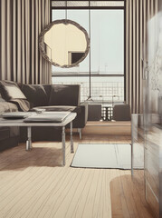 Yayoi Kusamas realistic studio apartment design.