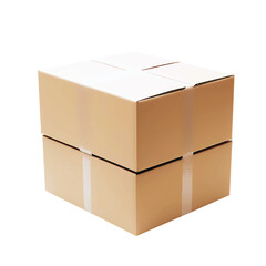 Obraz premium Shipping carton box on transparent background. Generative ai design concept.