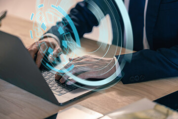 Digital transformation Hand touching the Metaverse Universe, A Conceptual Shift in Digital...