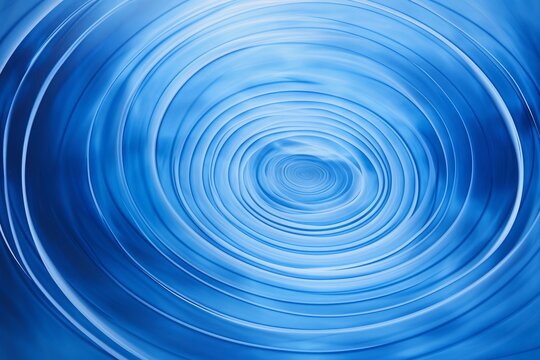 Resonate, spread, vibration, or ripple abstract in blue, Generative AI © Kevin