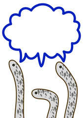 チンアナゴとふきだし01