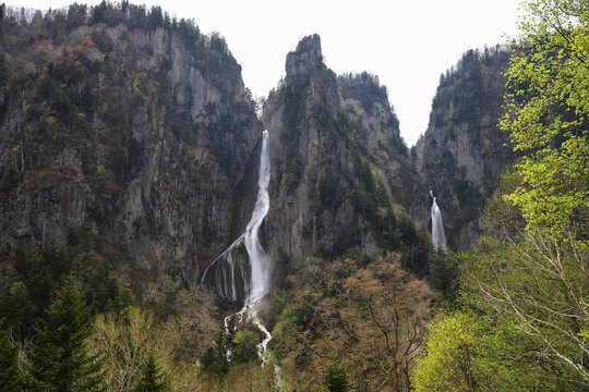 Ryusei-no-taki Falls , near Sounkyo Onsen, Daisetsuzan National Park, Hokkaido, Japan
