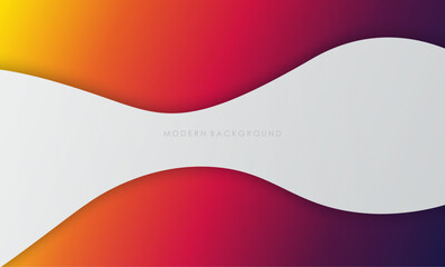 Obraz premium Modern abstract white background with gradients pink and orange colorful