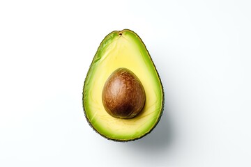avocado isolated on white background - obrazy, fototapety, plakaty