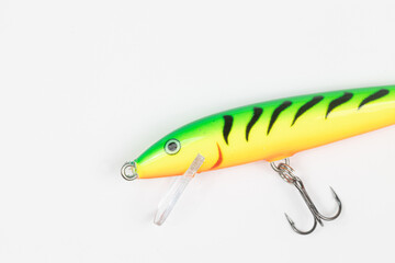 Belgrade, Serbia - 11. July 2023 - Rapala fishing wobbler isolated above white background