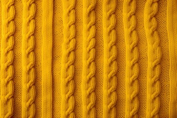 Yellow sweater pattern cover. Generate Ai