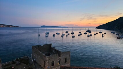 sunset over the sea