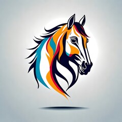 Fototapeta premium A logo for a business or sports team featuring a HORSE that is suitable for a t-shirt graphic.