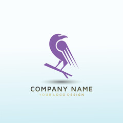 Design a raven logo for a luxury real estate media company