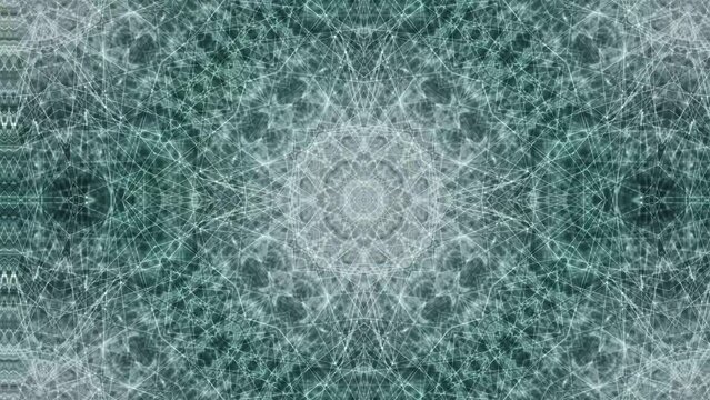 Intricate Fractal Kaleidoscope Pattern Expanding, Complex Shapes, Changing Fast, Vj  Loop