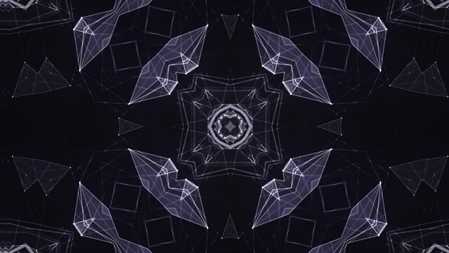 Flickering Fractal Kaleidoscope Patterns, Quickly Changing Shapes,  Seamless Vj Loop, 