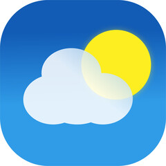 cloud and sun weather icon