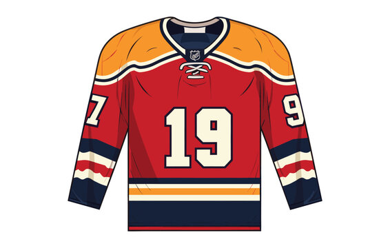 Premium Vector  Realistic ice hockey away jersey new york rangers shirt  template