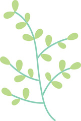 green leaves vector image or clip art
