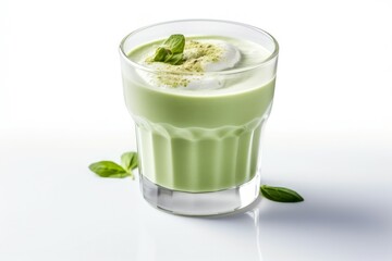 Whipped green tea milk health. Generate Ai