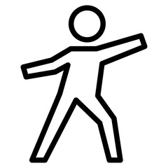 yoga stick figure line 