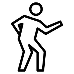 yoga stick figure line 