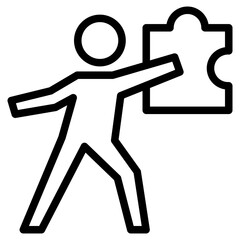 stickman standing line 