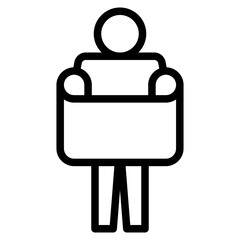 Obraz premium stickman standing line 