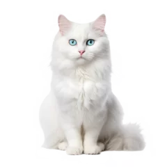 Foto op Plexiglas cat looking isolated on white © Tidarat