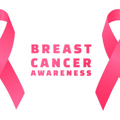 Breast cancer awareness month, landing page vector illustration