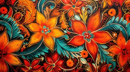  traditional Indonesian batik pattern - obrazy, fototapety, plakaty
