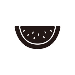 Watermelon icon.Flat silhouette version.