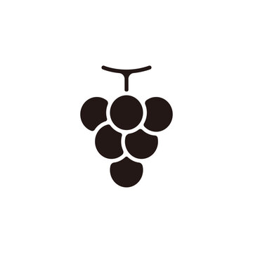 Grape icon.Flat silhouette version.