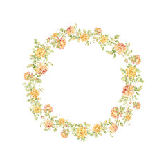 watercolor wreath of rose