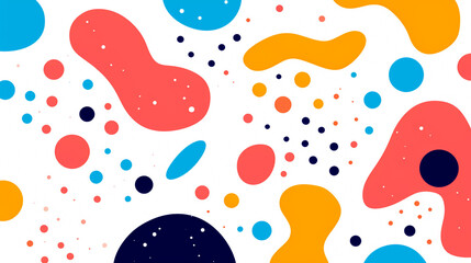 Colorful geometric shapes in Risograph texture style. Retro colors and shapes for backgrounds. Isolated on a white background.