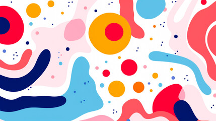 Colorful geometric shapes in Risograph texture style. Retro colors and shapes for backgrounds. Isolated on a white background.