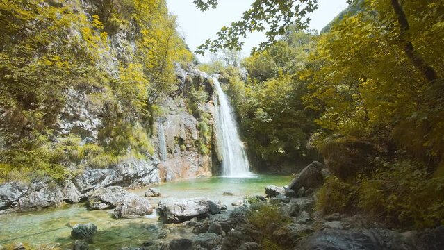 Ampola waterfall in the middle of nature