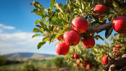 Apple trees produce lots of fruit