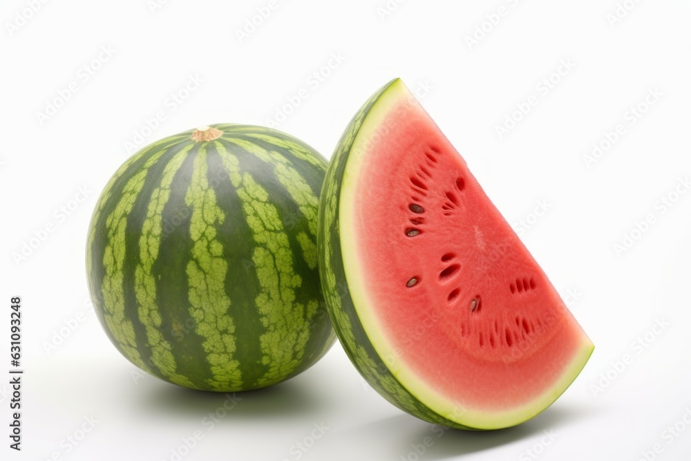 Poster appetizing watermelon on a light background. background with selective focus and copy space